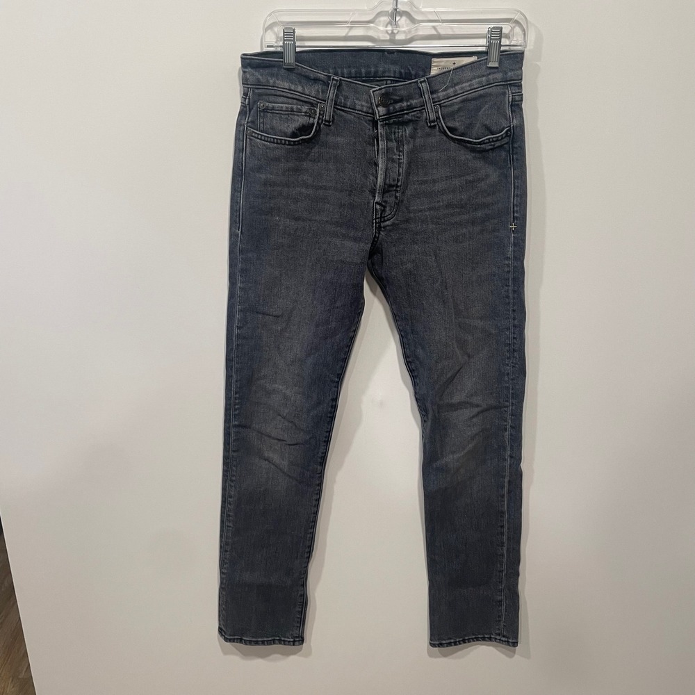 Imogene and Willie James Slim Fit Jeans Faded Black Denim Size 26 Cut 1968